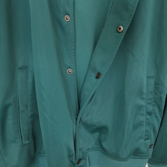 FABLETICS Men's The Lockdown Track Jacket M Tricot Woven Fabric Bomber Green B26 - Picture 5 of 6